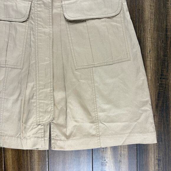 NWT Plenty by Tracy Reese High Waisted Button Up Skirt Khaki Safari Cargo Y2K - Picture 5 of 16